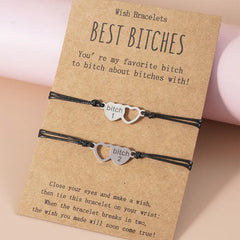 Cross-Border Stainless Steel Heart Bracelet Set for Friends