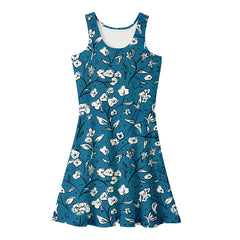 2021 Summer Women's Loose Floral Print Midi Dress