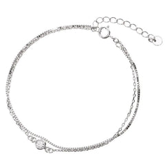 S925 Silver Double Layer Bracelet for Women