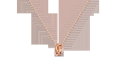 Chomel S925 Silver Double Ring Necklace for Women