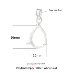 925 Sterling Silver Water Drop Pendant and Ring Holder