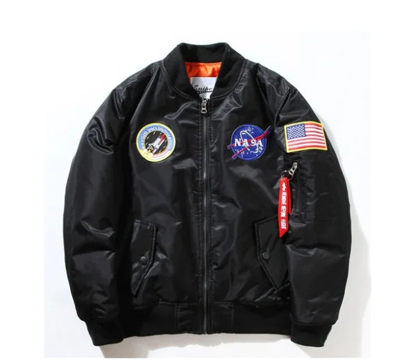 Embroidered Flight Jacket Baseball Coat