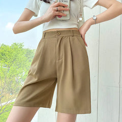 Women's High Waist Summer Plus Size Wide Leg Shorts