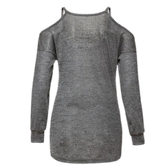 Fall Winter Sexy Off-Shoulder Long Sleeve Top for Women