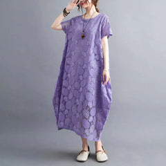 Women's Plus Size Loose Lace Dress