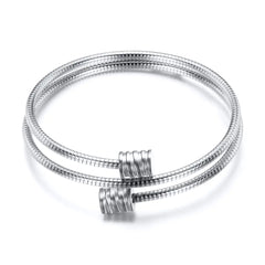 Tricolor Titanium Steel Double-Layer Cable Bracelet