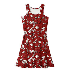 2021 Summer Women's Loose Floral Print Midi Dress