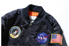 Embroidered Flight Jacket Baseball Coat