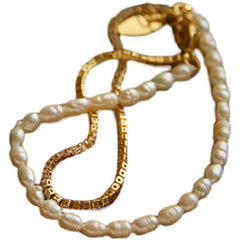Delicate Freshwater Pearl Double Layer Bracelet for Women