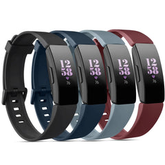 Vancle 4 Pack Bands for Fitbit Inspire 2 Bands/Fitbit Inspire HR for Women Men Adjustable Soft Silicone Sport Wristband for Fitbit Inspire 2 / Inspire HR/Inspire/Ace 3 / Ace 2