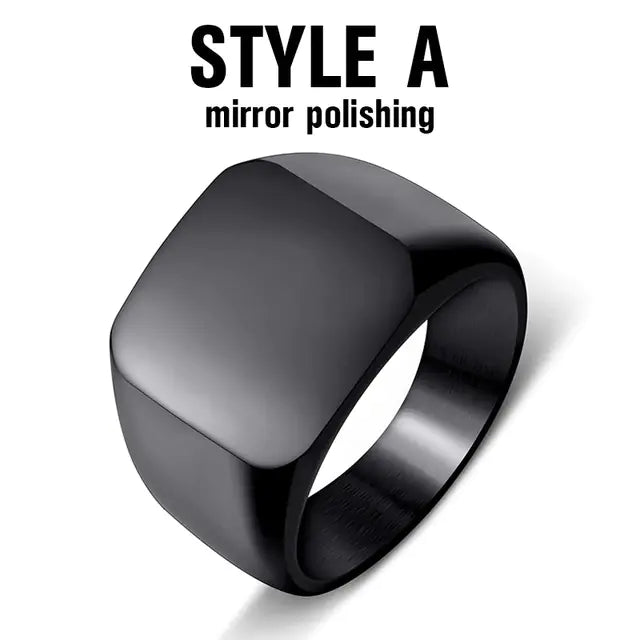 Titanium Steel Ring - Minimalist Men's Accessory