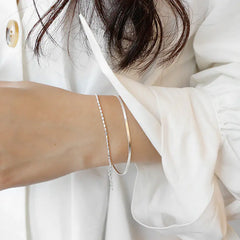 S925 Silver Double Layer Bracelet for Women