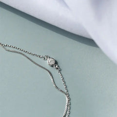 S925 Silver Double Layer Bracelet for Women
