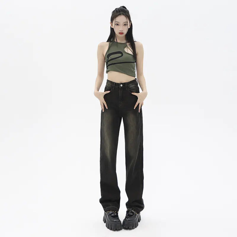 High Waist Wide Leg Jeans for Women - Retro Style