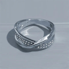 X-Shaped Dual Color Diamond Ring for Cross-Border E-Commerce