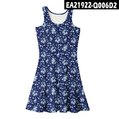 2021 Summer Women's Loose Floral Print Midi Dress