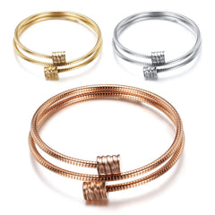 Tricolor Titanium Steel Double-Layer Cable Bracelet