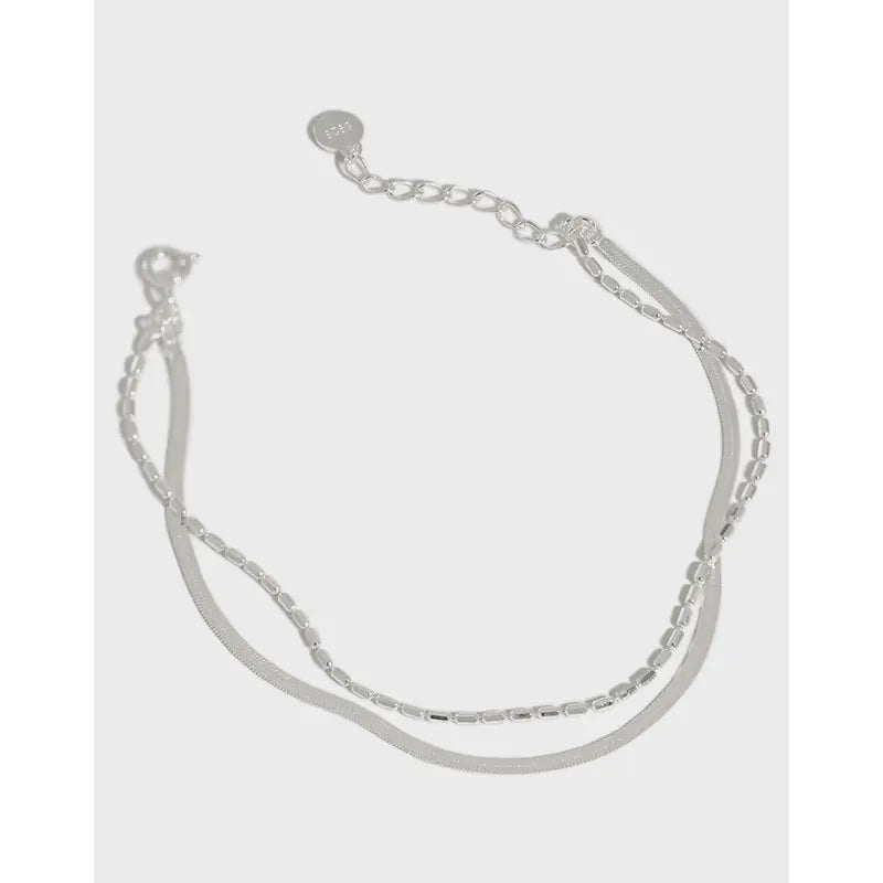 S925 Silver Double Layer Bracelet for Women