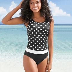 Slimming Women's Polka Dot One-Piece Swimsuit