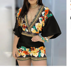 Women's Floral Print Bodycon Dress with Straps