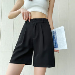 Women's High Waist Summer Plus Size Wide Leg Shorts