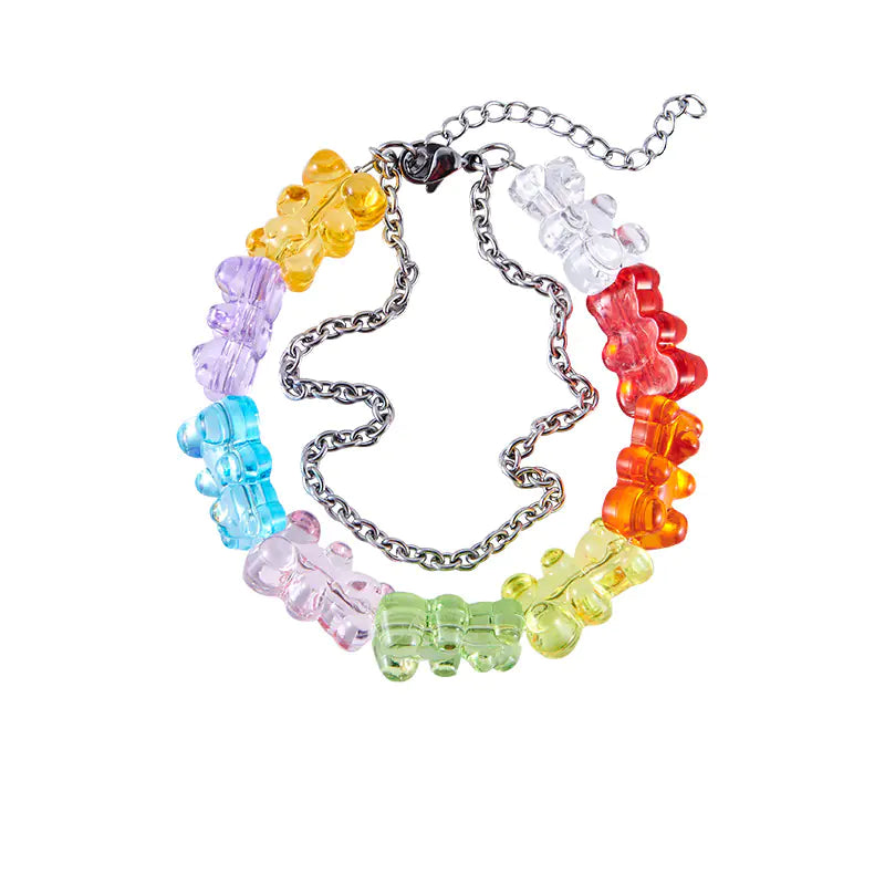 Double Layer Titanium Steel Bracelet in Candy Colors