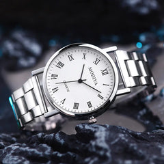 Simple Alloy Band Quartz Watch for Men