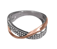 X-Shaped Dual Color Diamond Ring for Cross-Border E-Commerce