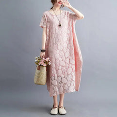 Women's Plus Size Loose Lace Dress