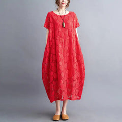 Women's Plus Size Loose Lace Dress