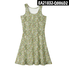 2021 Summer Women's Loose Floral Print Midi Dress