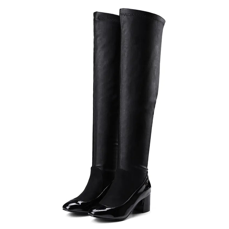 Over-the-Knee Stretch High Heel Boots for Women