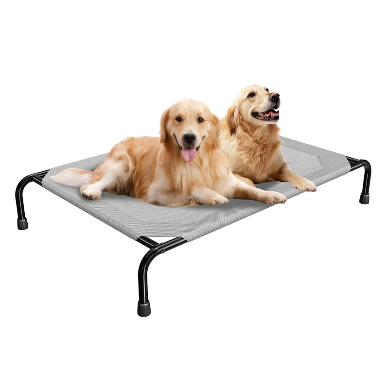 Simple Trending Dog Bed Raised for Extra Large Dog Waterproof XL Pet Cot Breathable Big Dog Bed Load 400lb Grey