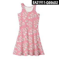 2021 Summer Women's Loose Floral Print Midi Dress