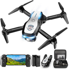 Drone with Camera 1080P FPV Foldable Drone for Beginners Mini Drone with Altitude Hold One Key Take Off/Land Trajectory Flight 3D Flip 3 Speeds Gravity ControlToys for Boys Girls
