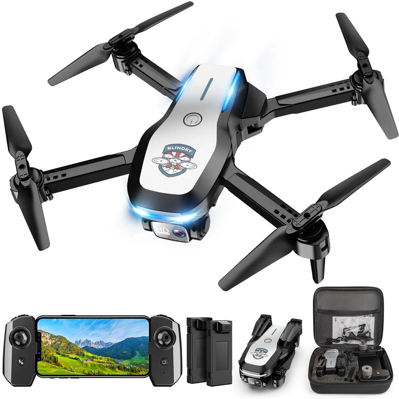 Drone with Camera 1080P FPV Foldable Drone for Beginners Mini Drone with Altitude Hold One Key Take Off/Land Trajectory Flight 3D Flip 3 Speeds Gravity ControlToys for Boys Girls