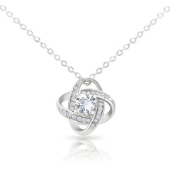Eternal Heart Clover Necklace Pendant for Mother's Day