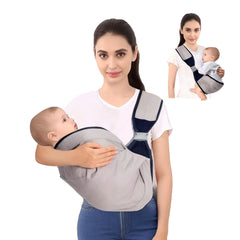 Baby Sling CarrierBaby Carrier Newborn to Toddler Adjustable Lightweight Breathable Carrier Infant Hip Seat Carrier for Toddler Sling Nursing Sling Wrap Carries 7-45 Lbs Grey