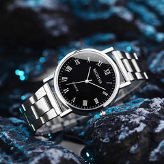 Simple Alloy Band Quartz Watch for Men