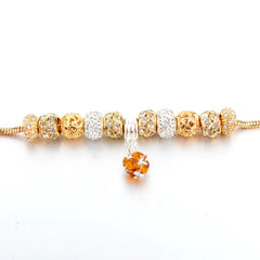 Cross-Border E-Commerce Women's Crystal Gold-Plated Bracelet