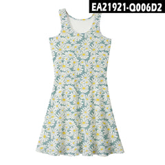 2021 Summer Women's Loose Floral Print Midi Dress