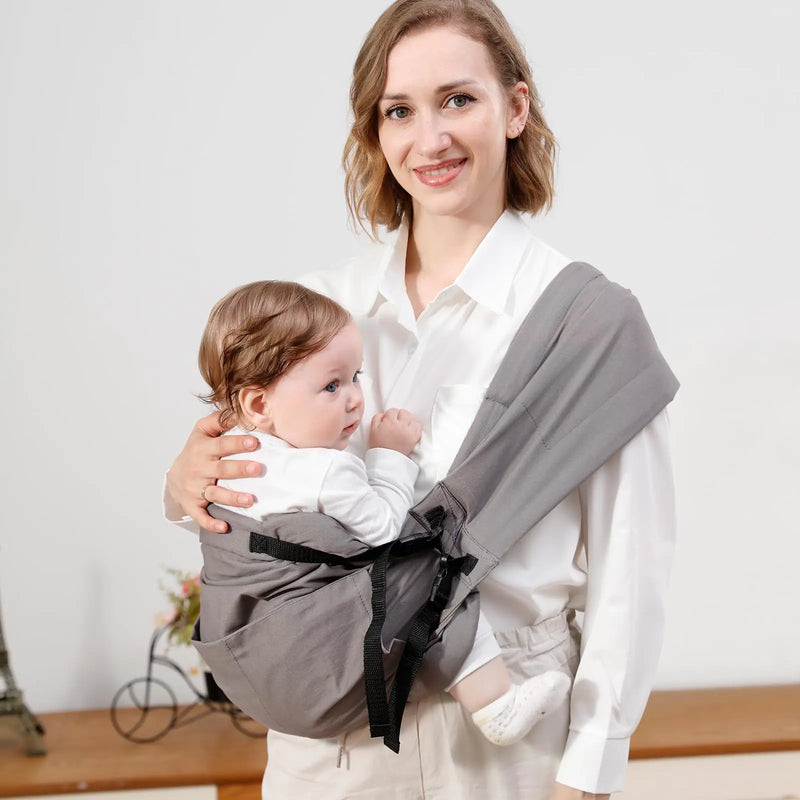 HOMEAL Baby Sling Baby Carrier Newborn to Toddler Adjustable Hand-Free Baby Sling Carrier for 7-40 lbs Baby Carrier Sling Baby Toddler Sling Wrap Baby Wrap Sling Grey