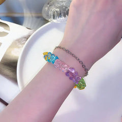 Double Layer Titanium Steel Bracelet in Candy Colors