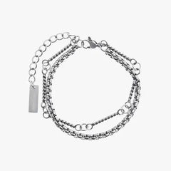 Men's Double Layer Fashion Titanium Steel Bracelet