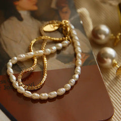 Delicate Freshwater Pearl Double Layer Bracelet for Women