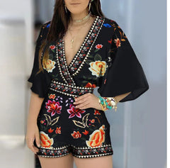 Women's Floral Print Bodycon Dress with Straps