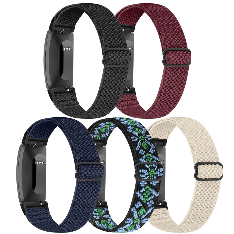 enkic Elastic Watch Band Compatible with Fitbit Inspire 3/Fitbit Inspire 2/ Inspire/Inspire HR/Fitbit ace 2/Fitbit ace 3 Soft Nylon Sport Wristband Replacement Straps For Women Men