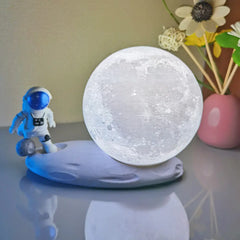 Moon Lamp Astronaut Creative Rotating Starry Light