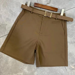 Plus Size Women's High Waist Thin Suit Shorts