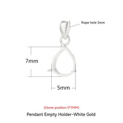 925 Sterling Silver Water Drop Pendant and Ring Holder